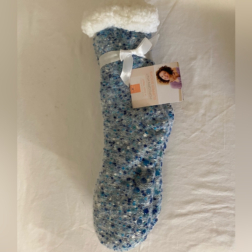 Women's Slipper Socks with Grippers Soft Cozy Fleece Lined Socks Winter Warm